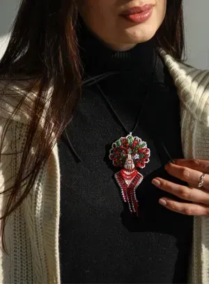 Motanka Transformer Brooch "Bereginya" (mini) — Photo 7