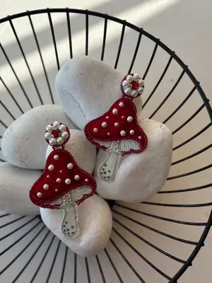 Сережки "Мухомор" — Фото 2