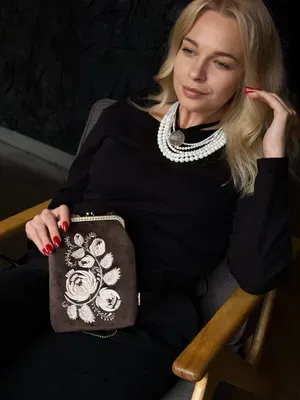 Сумочка "Райські яблучка" коричнева