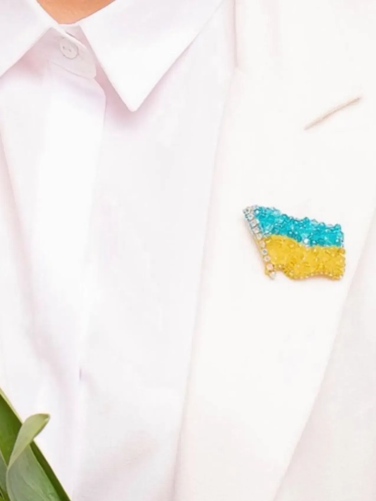 Брошка "Прапор України" жовто-блакитна