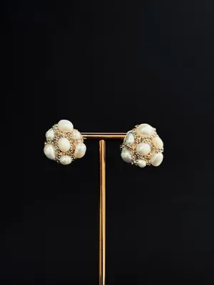 Сережки-пусети "Pearl", золоті