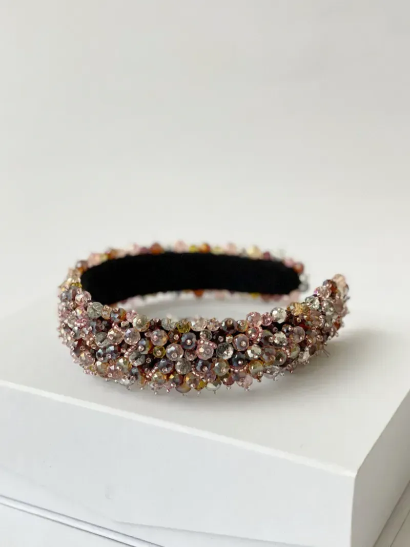 Обруч "Light Alexandra"  срібно-рожевий шампань — Accessories