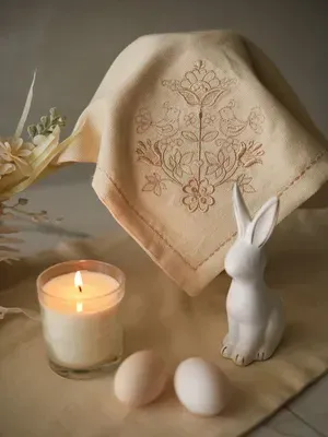 Serviette en lin «Arbre de Vie»