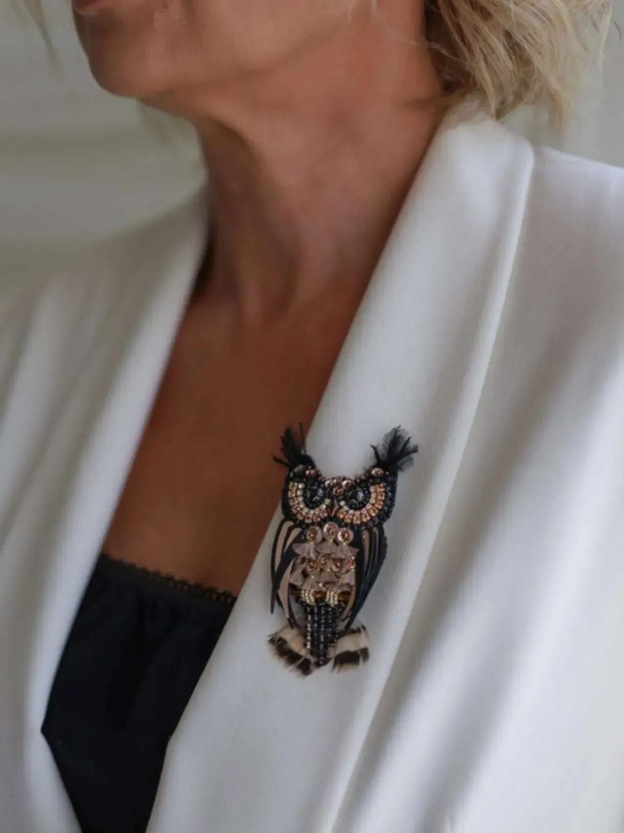 Broche "Hibou" bronze