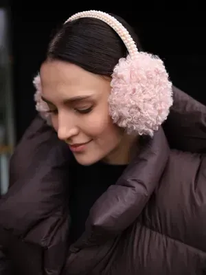 Еко-навушники барашки мотані, рожеві — Фото 2