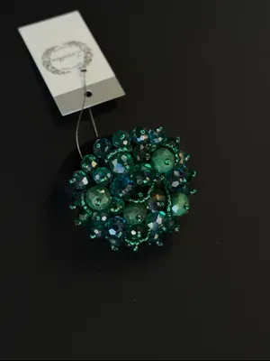 Hair Scrunchie "Leon", green