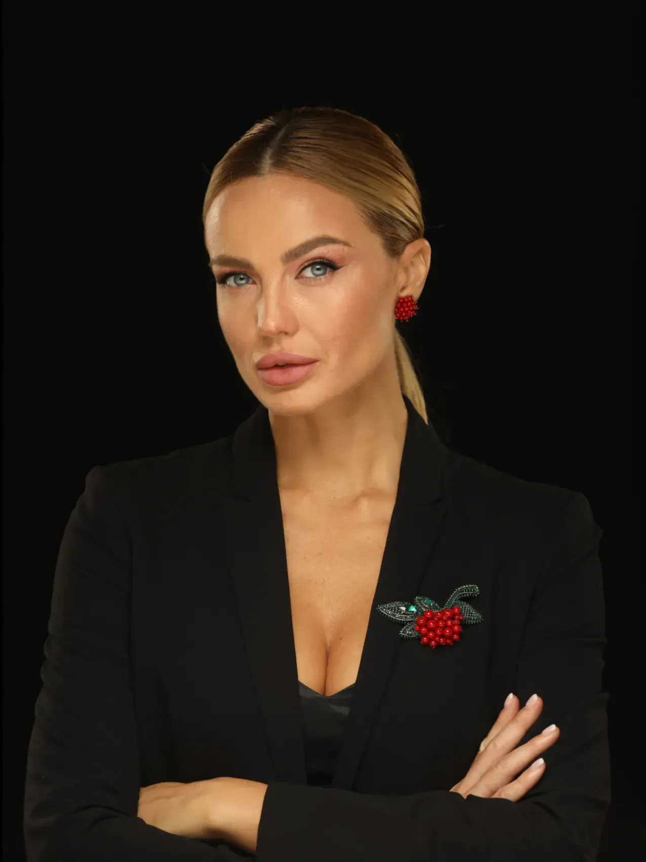 Ensemble Broche + boucles d'oreilles "Viorne"