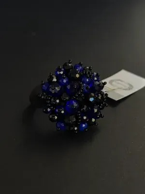 Hair Scrunchie "Vicenza", navy-black