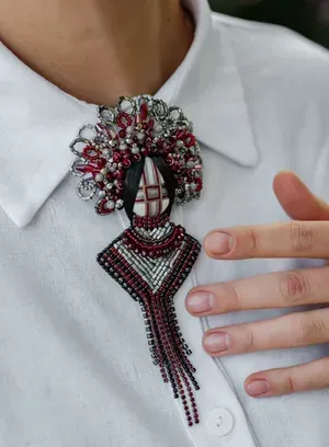Motanka Brooch "Elegant" — Photo 8