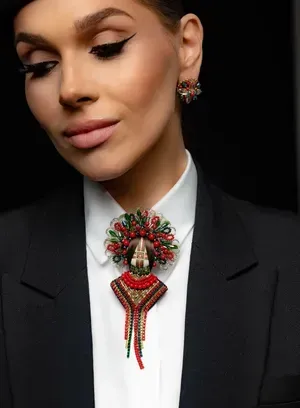 Motanka Brooch "Festive" — Photo 7