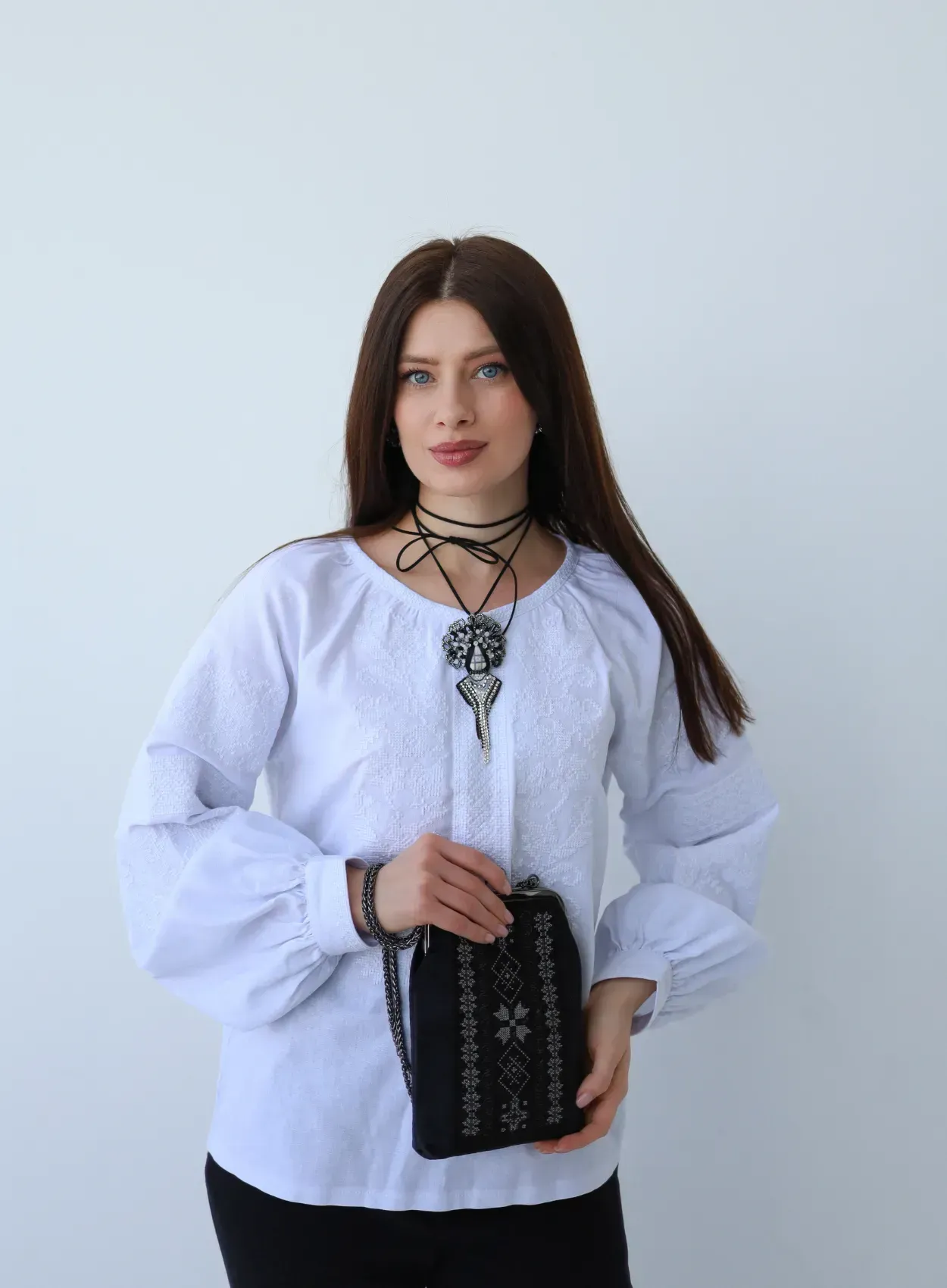 Вишиванка лляна, біла — photo 4