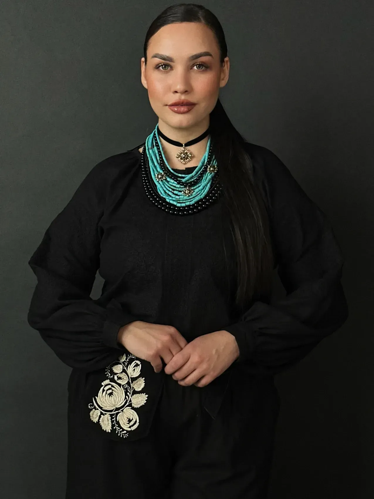 Вишиванка лляна, чорна — Сорочки