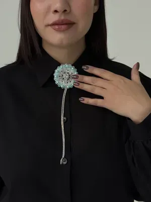 Брошка "Кульбаба", м'ятна