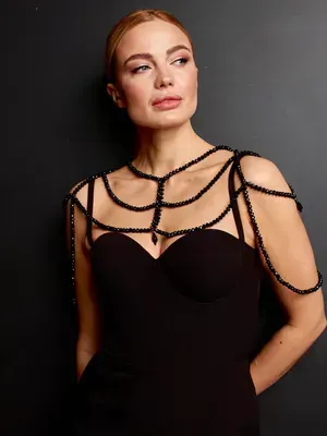 Портупея кришталева, чорна