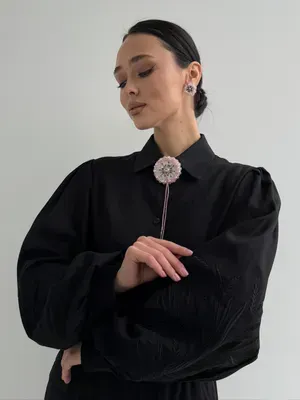 Брошка "Кульбаба", пудрова