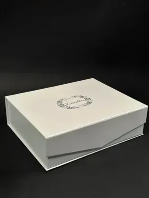 Branded Magnetic Box with Zarmilka Logo, white