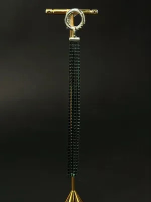 Green tassels, pendant for transformer brooches