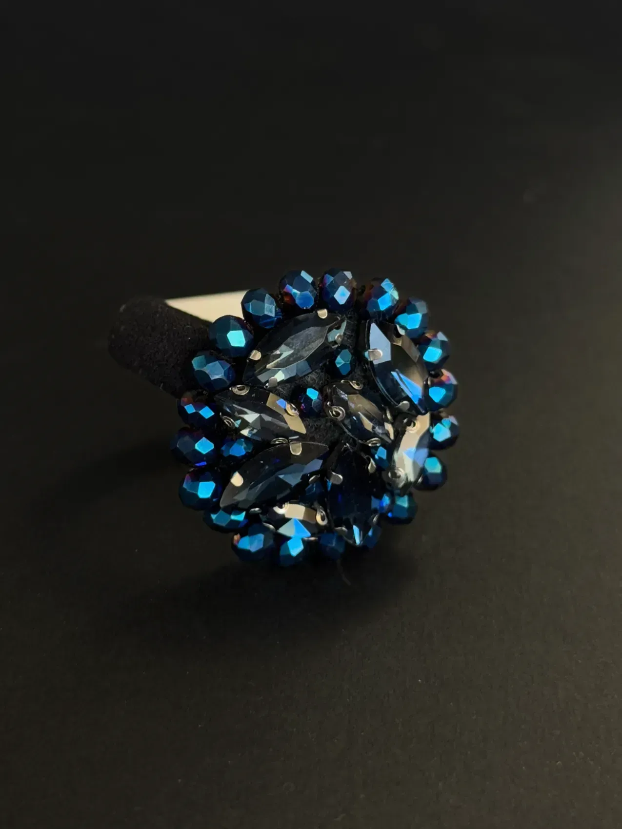 Chouchou, bleu métallique