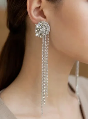 Сережки "Elegance", срібні — Фото 1