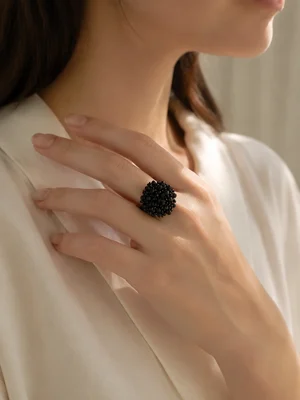 Black worm ring