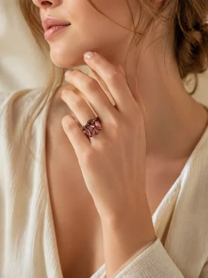 Bague "Rihanna", rose fanée