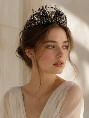 Crown "Rafael", black-silver