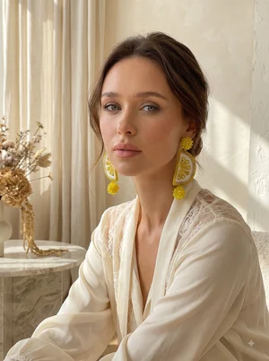 Сережки "Lemon" — photo 1