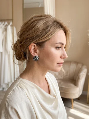 Six-Stone Earrings, graphite