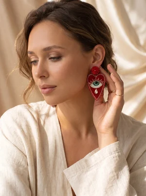 Сережки "Серце з оком" — photo 1