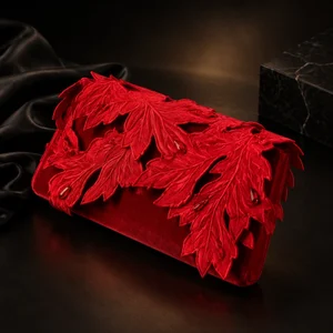 Velvet Clutch Bag, red — Photo 2